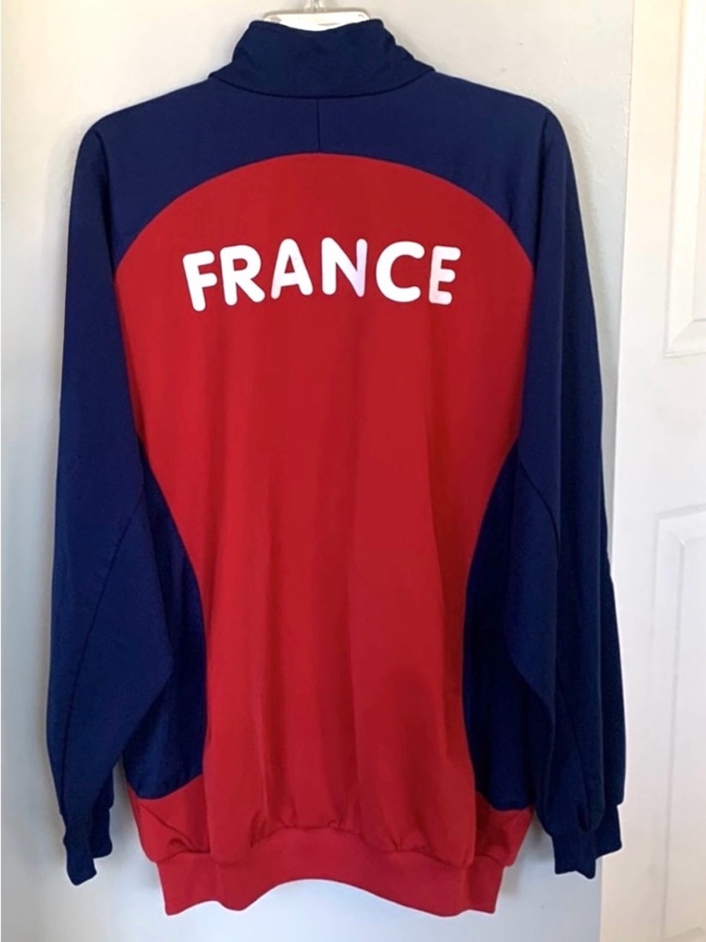 Adidas Track Jacket Men’s L France Y2K Vintage 2003 Full Zip blue red white